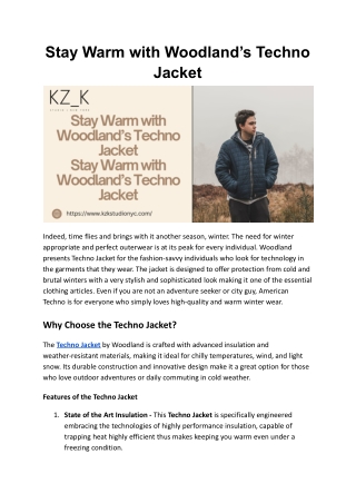Woodland Jacket – Stay Warm Anywhere