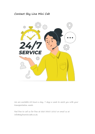 Contact Sky Line Mini Cab