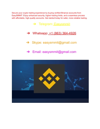 20 Best Places to Buying Verified Binance Accounts