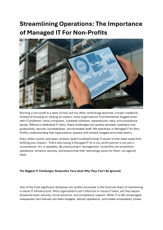 Managed IT For Non-Profits