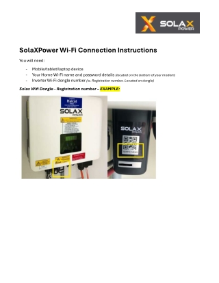 SolaX WiFi Connection Guide | Halcol Energy