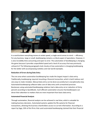 How Automation is Changing the Game in Efficiency for Bookkeeping