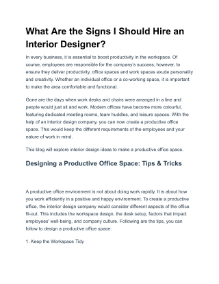 What Are the Signs I Should Hire an Interior Designer_