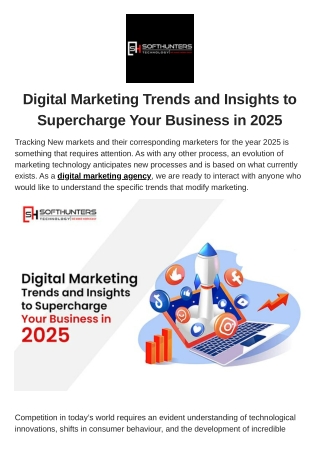 Digital Marketing Trends and Insights to Supercharge Your Business in 2025