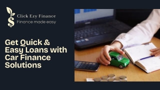 Get Quick & Easy Loans with Car Finance Solutions