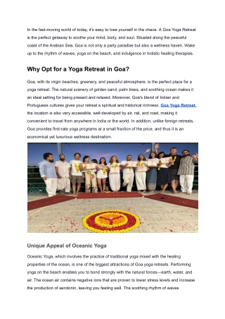 Goa Yoga Retreat_ Oceanic Yoga Retreats for Inner Peace
