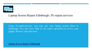 Laptop Screen Repair Edinburgh | Pc-repair.services