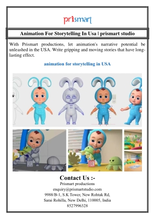 Animation For Storytelling In Usa | prismart studio