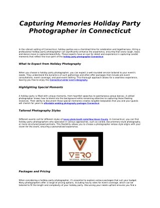 Capturing Memories Holiday Party Photographer in Connecticut