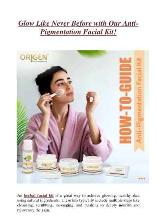 Buy Best Herbal Facial Kit for Glowing Skin – Origen Living