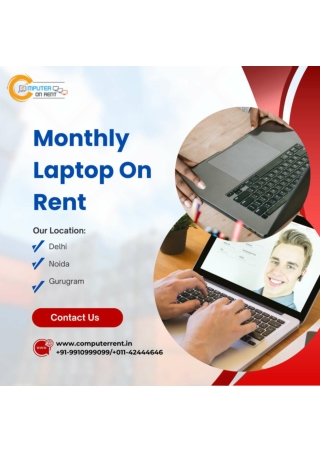 Monthly Laptop for Rent In Gurugram! 9910999099