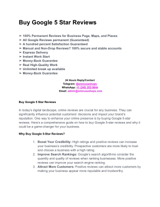 Buy Google 5 Star Reviews (1)