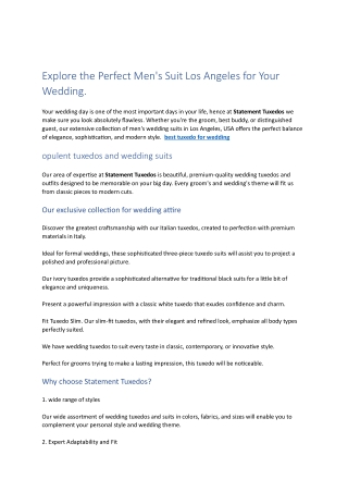 mens wedding tuxedos