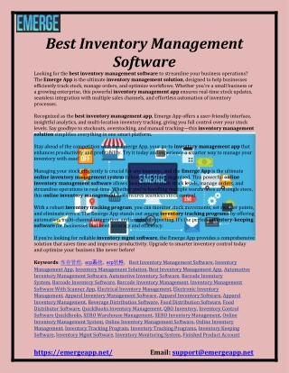 Best Inventory Management Software