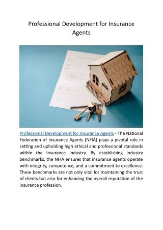Professional Development for Insurance Agents