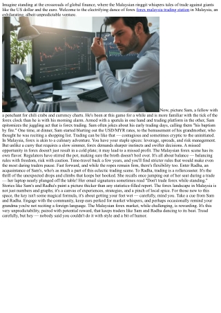 Navigating Currency Waters: The Forex Experience in Malaysia