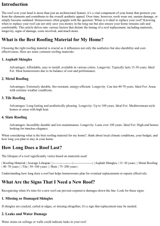 When is it Ideal to Replace Your Roof?