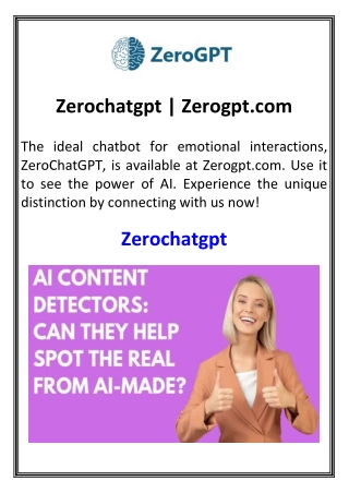 Zerochatgpt  Zerogpt.com