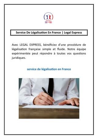 Service De Légalisation En France | Legal Express