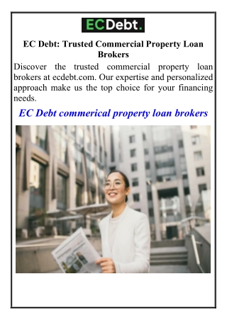 EC Debt Trusted Commercial Property Loan Brokers