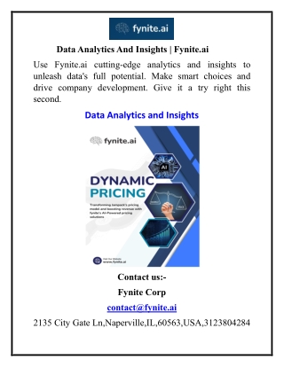Data Analytics And Insights  Fynite.ai