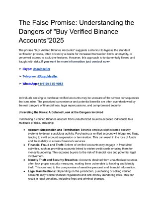 The False Promise_ Understanding the Dangers of _Buy Verified Binance Accounts_2025