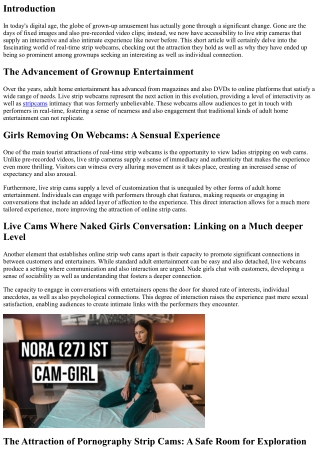 Intimate Links: Discover the Allure of Live Strip Cams