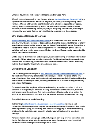 hardwood flooring Elmwood Park