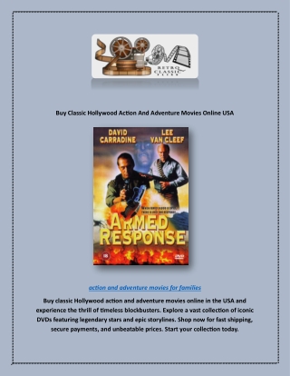 Buy Classic Hollywood Action And Adventure Movies Online USA