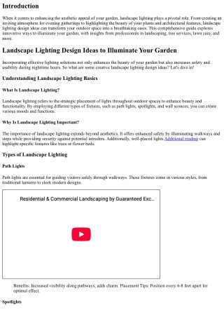 Landscape Lighting Design Ideas to Illuminate Your Garden