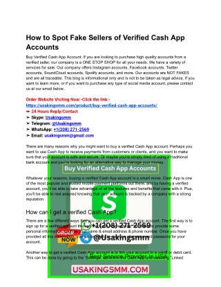 How to Spot Fake Sellers of Verified Cash App Accounts
