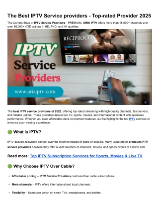 The Best IPTV Service providers - Top-rated Provider 2025