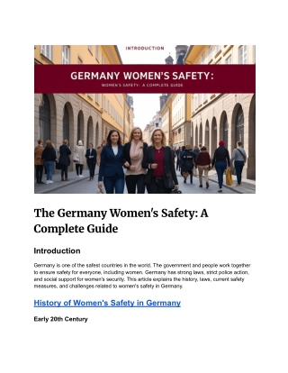 The Germany Women's Safety: A Complete Guide