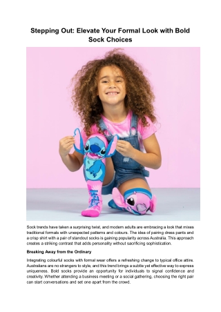 Stepping Out: Elevate Your Formal Look with Bold Sock Choices