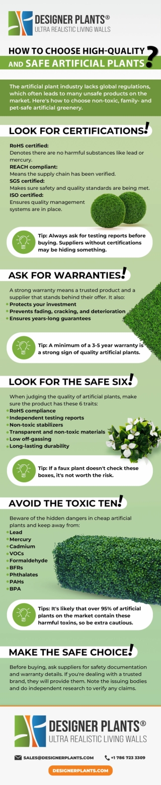 How to Choose High Quality And Safe Artificial Plants