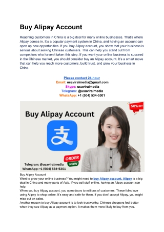 Buy Alipay Account