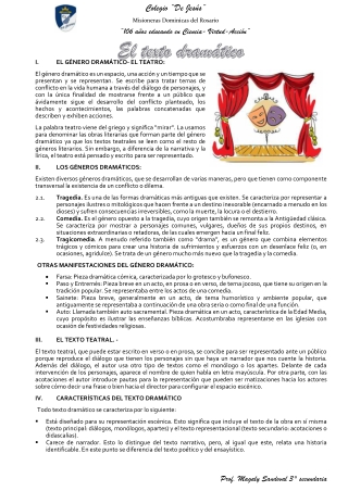 EL TEXTO DRAMÁTICO 3ro 2025