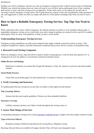 How to Spot a Reliable Emergency Towing Service: Top Tips You Need to Know