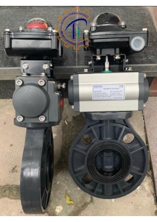 Van bướm nhựa điều khiển khí nén - vanbuomhanoi