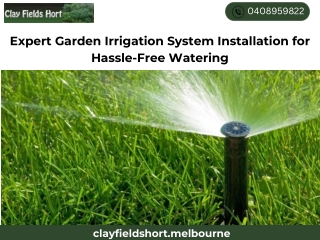 Expert Garden Irrigation System Installation for Hassle-Free Watering