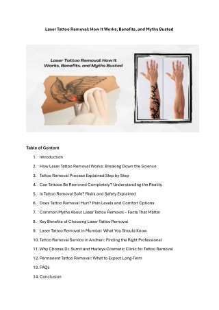 Laser Tattoo Removal How It Works Benefits and Myths Busted