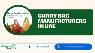 Carry Bag Manufacturers in Uae PDF