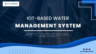 IoT-Based Water Management System for Industries | EdgeSense