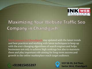 Maximizing Your Website Traffic Seo Company in Chandigarh