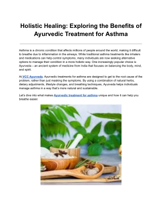 Ayurvedic Treatment for Asthma in Noida.