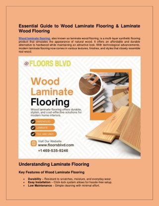 Essential Guide to Wood Laminate Flooring & Laminate Wood Flooring