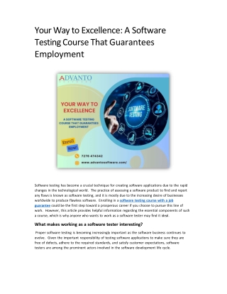 Your Way to Excellence A Software Testing Course That Guarantees Employment (1)