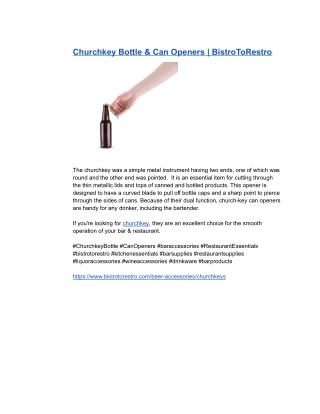 Churchkey Bottle & Can Openers _ BistroToRestro
