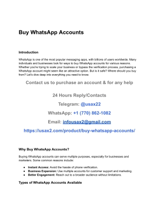 Buy WhatsApp Accounts