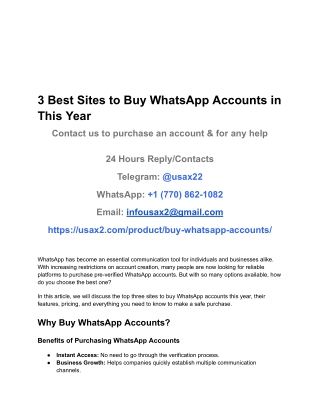 3 Best Sites to Buy WhatsApp Accounts in This Year